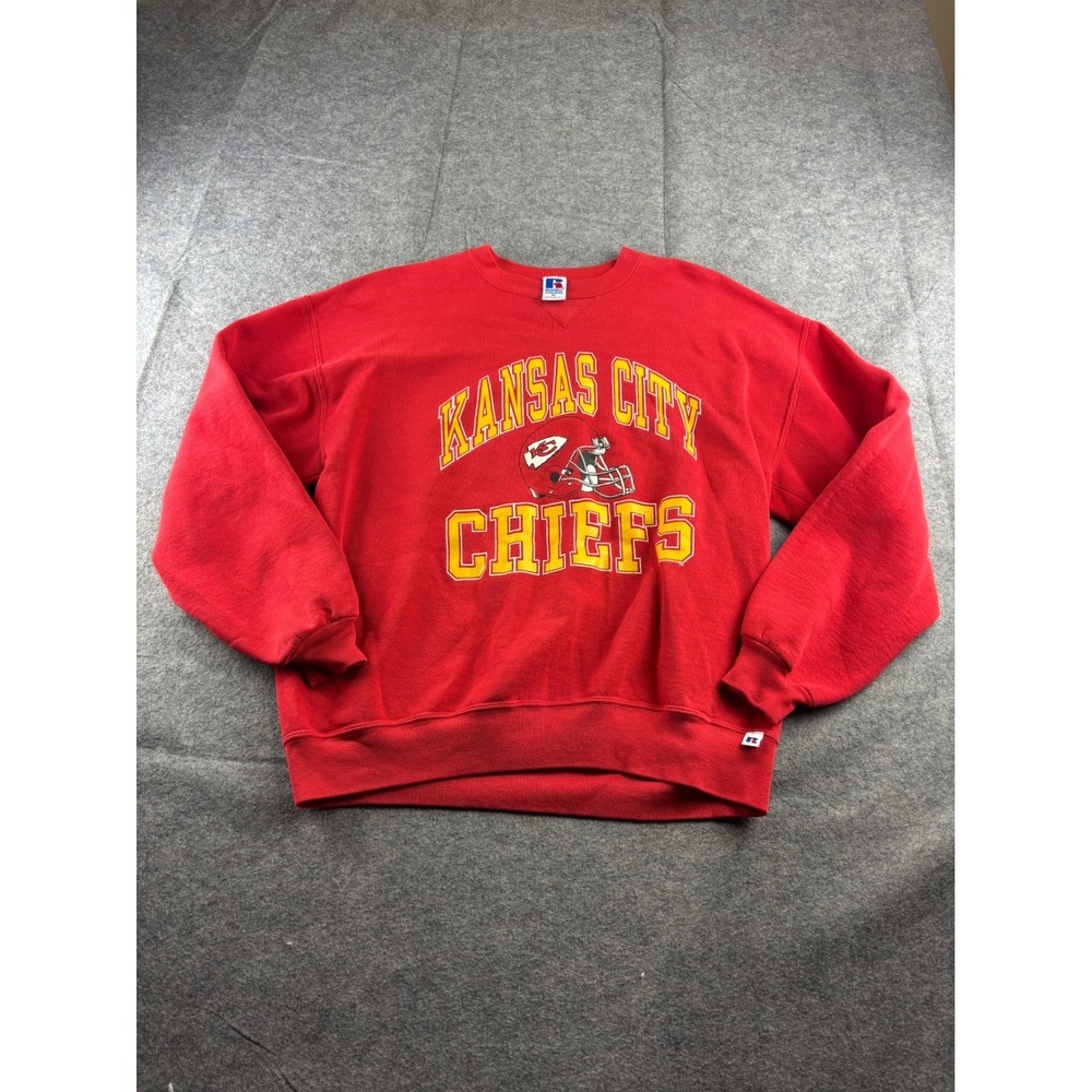 VTG Russell Athletic Kansas City Chiefs Sweatshirt XL Red 90s Made in USA